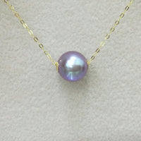 wholesale 5 style AAA round pearl pendant G18K Chain necklace with Certificate