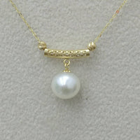 wholesale 5 style AAA round pearl pendant G18K Chain necklace with Certificate