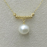 wholesale 5 style AAA round pearl pendant G18K Chain necklace with Certificate