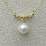 wholesale 5 style AAA round pearl pendant G18K Chain necklace with Certificate