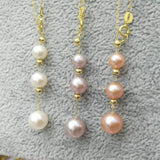 wholesale 5 style AAA round pearl pendant G18K Chain necklace with Certificate