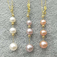 wholesale 5 style AAA round pearl pendant G18K Chain necklace with Certificate