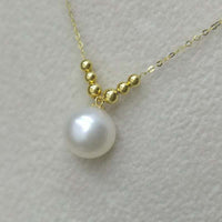 wholesale 5 style AAA round pearl pendant G18K Chain necklace with Certificate