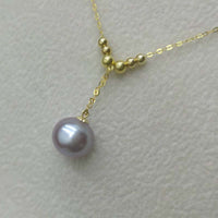 wholesale 5 style AAA round pearl pendant G18K Chain necklace with Certificate