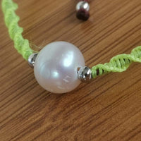 NEW Wholesale 20 PCS Genuine Fresh Water Pearl 8-9mm Handcraft Braided Bracelets Various Colours Cord