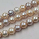 Wholesale 3 Strands Near 10mm Near Round Multi Colours Freshwater Pearl Loose Strings