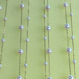 Stunning 2rows G18K Chain FW Akoya Pearl necklace 3mm 5mm