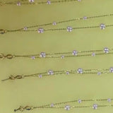 Stunning 2rows G18K Chain FW Akoya Pearl necklace 3mm 5mm