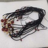 wholesale 200 Strands sets black cord handcraft fashion jewelry carenelian stone pendant