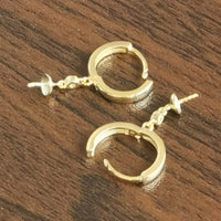 Sterling silver clasp circle style fashion style finding jewellry 1 pair