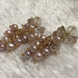 ELEISPL Hard Handcraft Jewelry Small Pearl Wholesale 16 Pairs Mixed Style Different G14KF 3-5MM FW Pearl Earrings