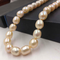 10-11MM Rice Pink Freshwater Pearl Necklace #22010017