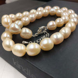 10-11MM Rice Pink Freshwater Pearl Necklace #22010017