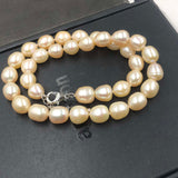 10-11MM Rice Pink Freshwater Pearl Necklace #22010017