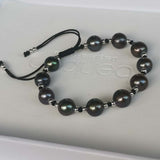 Wholesale Handcraft Jewelry Black Genuine Pearl Bracelet adjust Length