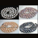 wholesale 10 strands 7-8mm white pink purple black genuine pearl necklace