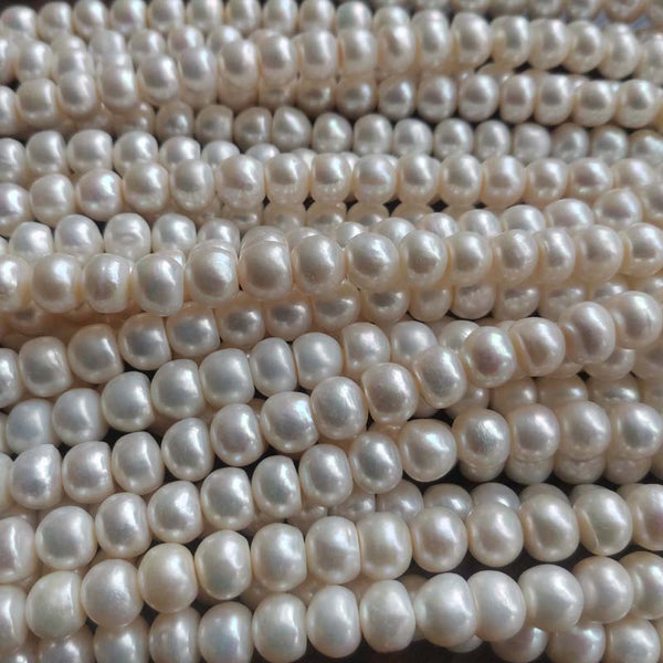 Wholesale 10 Strands 10mm White Freshwater Pearl Strings