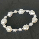 Wholesale Mix Style Genuine Freshwater Pearl Bracelet Stretch Bangle 5-6mm 10-12mm