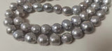 Wholesale 3 Strands 9-12mm Gray Kasumi Freshwater Pearl Loose Strings