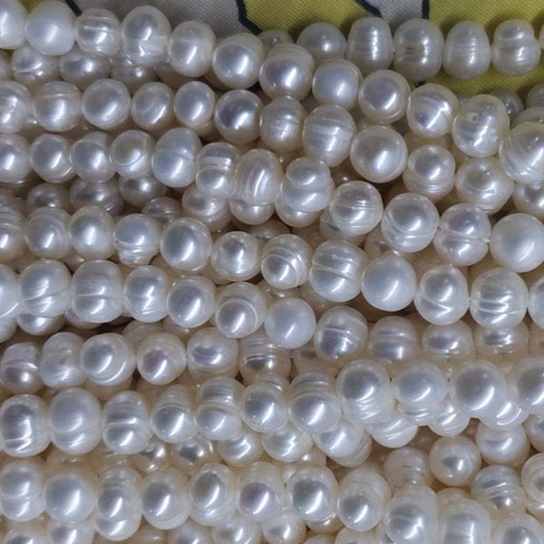 ELEISPL NEW Wholesale 20 Strands 8mm Near Round Potato Fresh Water Pearl Strings