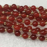 Fashion Jewelry Wholesale 100 Strands 6mm round carnelian stone necklace  40cm