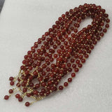 Fashion Jewelry Wholesale 100 Strands 6mm round carnelian stone necklace  40cm