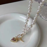 New 6=7mm Natural white freshwater pearl necklace Fashion Pendant