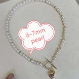 New 6=7mm Natural white freshwater pearl necklace Fashion Pendant