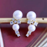 Wholesale 15 Pairs Freshwater Pearl Studs&Dangle Sterling Silver Earrings