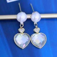 Wholesale 15 Pairs Freshwater Pearl & Crystal Studs Earrings Dangle Fashion Jewelry