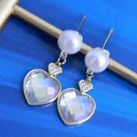 Wholesale 15 Pairs Freshwater Pearl & Crystal Studs Earrings Dangle Fashion Jewelry