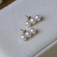 New wholesale 10 pairs 6-7mm Sterling silver Studs Earrings