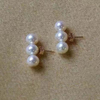 New wholesale 10 pairs 6-7mm Sterling silver Studs Earrings