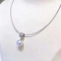 Wholesale 10 PCS 11MM Round White KASUMI Freshwater Pearl Pendant 14K GOLD Filled Necklace