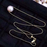 Lots 10Qty New Hot sale Style 11MM Round White KASUMI Freshwater Pearl Pendant Golden Chain Necklace