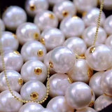 Lots 10Qty New Hot sale Style 11MM Round White KASUMI Freshwater Pearl Pendant Golden Chain Necklace