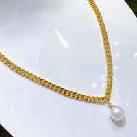 New 11MM Round White Kasumi Pearl Pendant G14K Filled Necklace