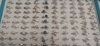 New Wholesale 100 PCS Fresh Water Pearl Rings Mix Style Women's Jewelry