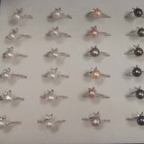 Wholesale 36 PCS Fresh Water Pearl Rings 7-8mm