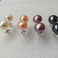 【ELEISPL] Lots 100 Pairs Fresh Water Pearl Stering Studs Earrings Solid Sterling Silver Post