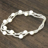 Wholesale 20 Pieces 3rows freshwater pearl Bracelets free P&P