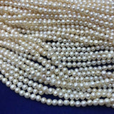 ELEISPL Newly Lots 20 Strands 4-5mm Near Round Potato White Freshwater Pearls Strings