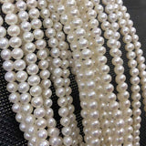 ELEISPL JEWELRY Gorgeous 10 Strands 6mm Round White Loose Pearls Strings