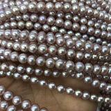 ELEISPL JEWELRY Lots 10 Strands Fne Pearl Beautiful Purple Pearls Strings 5.5-6mm Round Lavender Pearl Full Hole