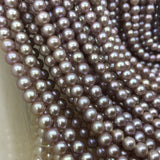 ELEISPL JEWELRY Lots 10 Strands Fne Pearl Beautiful Purple Pearls Strings 5.5-6mm Round Lavender Pearl Full Hole