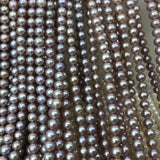 ELEISPL JEWELRY Lots 10 Strands Fne Pearl Beautiful Purple Pearls Strings 5.5-6mm Round Lavender Pearl Full Hole