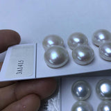 ELEISPL JEWELRY 13-14MM Half Drilled Buttion Freshwater Pearl For Earrings Pendant Ring