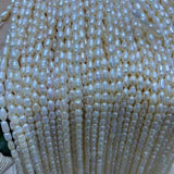 ELEISPL Wholesale 10 Strands Small 4-5mm Rice Freshwater Pearls Loose Strings #SY0003