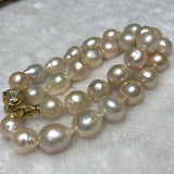 ELEISPL JEWELRY 12-14MM Nucleated Pearl Set 50cm Necklace 8" Bracelet #2300030-7