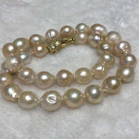 ELEISPL JEWELRY 12-14MM Nucleated Pearl Set 50cm Necklace 8" Bracelet #2300030-7